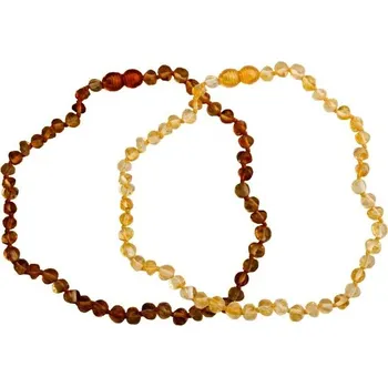 Dětské navlékací korálky Jantarové korálky, Popolini Jantarové korálky: světlé