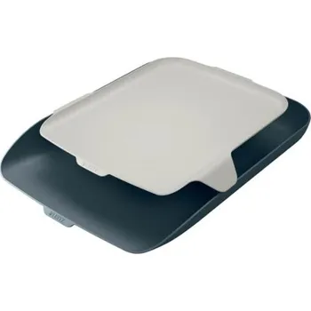 Úložný box Odkladač na dokumenty s organizérem Leitz Cosy, šedý