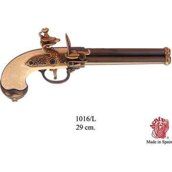 Replika zbraně Denix | Pistole trojhlavňová, mosaz