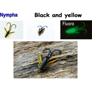 Umělá nástraha Sharpfishes Nympha, 40 mm, 0,9 g Varianta: Black and yellow Barva: Orange and pink