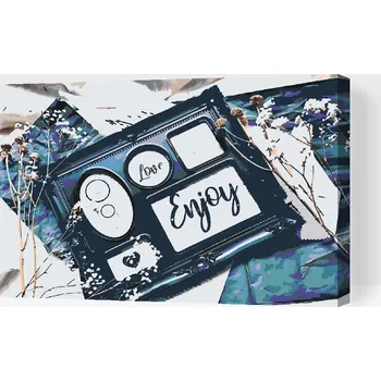 Malování podle čísel - Enjoy and Love Velikost: 40x60cm, Rámování: Pouze srolované plátno