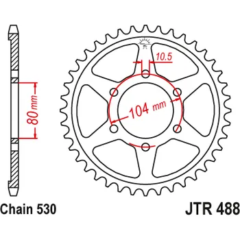 Řetězová sada pro motocykl Jt sprockets JTR 488-46 Kawasaki