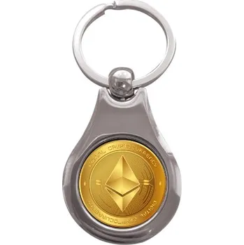Přívěsek na klíče kolečko s potiskem Ethereum