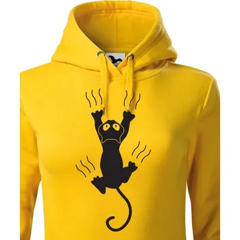 Dámská mikina Dámská mikina s kočkou s drápky, Barva Žlutá, Velikost M, Canvas Dámská mikina Bezvatriko.cz 0063