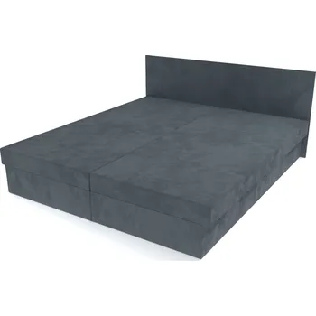 Postel Dvoupostel šedá 195 × 170 cm lamelová