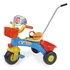 Dětská tříkolka Mochtoys Speedy s vodící tyčí červená/modrá/žlutá