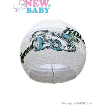 Dupačky Podzimní dětská čepička New Baby Racing šedá Šedá 110 (4-5r)
