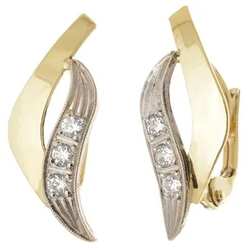 Náušnice Zlaté náušnice se zirkony 0004 + DÁREK ZDARMA