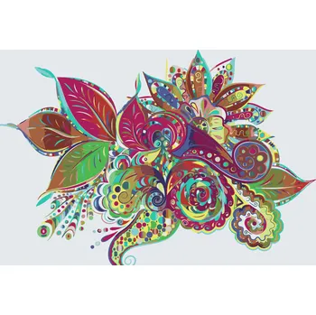 Malování podle čísel - Mandala12 Velikost: 40x60cm, Rámování: Pouze srolované plátno