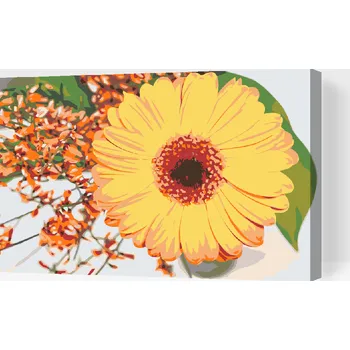 Malování podle čísel - Gerbera Velikost: 40x60cm, Rámování: Pouze srolované plátno
