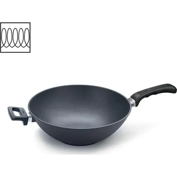 Pánev Wok Pánev s rukojetí Titanium Nowo 32 cm - WOLL (Titanová pánev Wok na indukci 32 cm s rukojetí Titanium Nowo - WOLL)