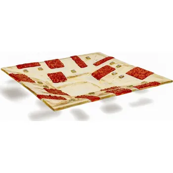 Skleněná mísa MORN CITY červenožlutá