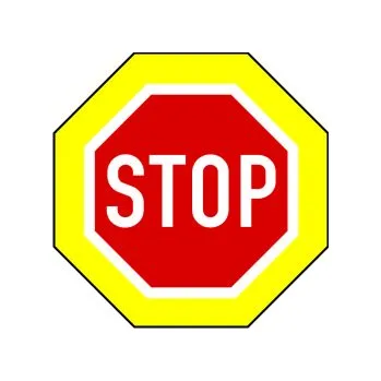 Dopravní značka Dopravní Značka P6 zvýrazněná Stůj, dej přednost v jízdě