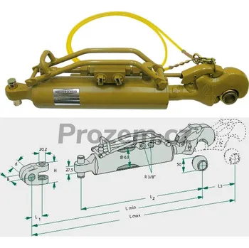 Zahradní traktor Hydraulický třetí bod se záchyt. hákem (553/230mm), Kat. 2 (Walt