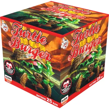Zábavní pyrotechnika Kompaktní ohňostroj Turtle Burger 25 ran / 20 mm