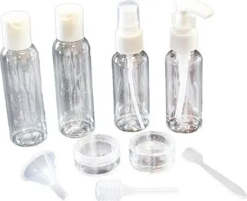 APT AG623 souprava plastových lahviček a dóz na kosmetiku 9 ks