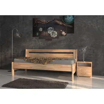 Postel BMB Postel Tina bez područek oblá - imitace dřeva Dekor: Akát, Rozměr: 90 x 200 cm