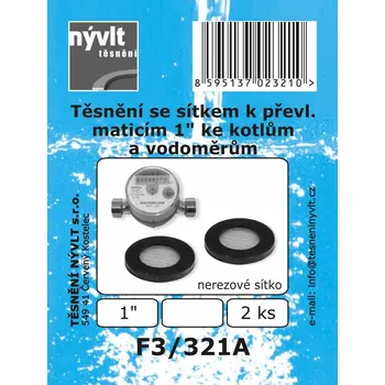 SADA těsnění převlečné matice 1" s nerezovým sítkem 2 ks - F3/321A