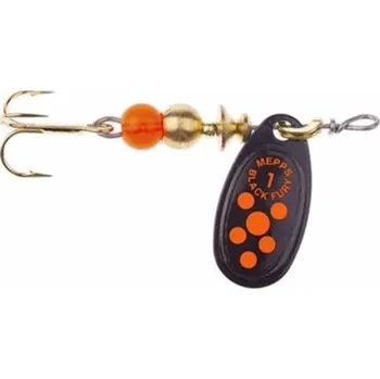 Umělá nástraha Rotační třpytka Mepps Black Fury Vel.1 3,5g Černá-Oranžová
