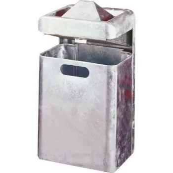 Venkovní odpadkový koš Kovový venkovní závěsný odpadkový koš Grate s popelníkem, objem 35 l