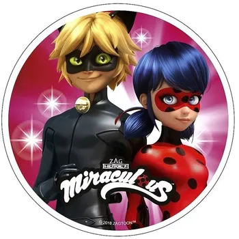 Jedlá dekorace na dort Recenze Florensuc Jedlý papír Miraculous Kouzelná beruška a Černý kocour