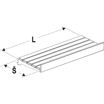 police Police dřevěná 1000x400 mm
