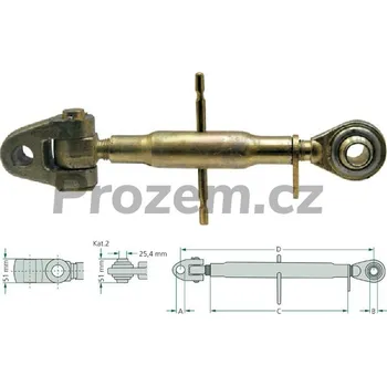 Spojková sada Třetí bod s vidlicovím kloubem M30x3,5mm (740-990mm), Kat. 2-2
