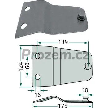 Držák nože pro rotační sekačku Fella, Niemeyer, 570425, 121146