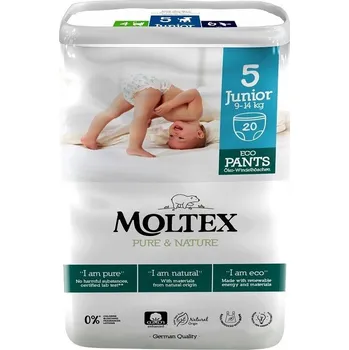 Plenkové kalhoty Moltex Pure & Nature Junior 9-14 kg 20 ks