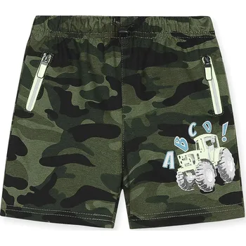 Chlapecké oblečení Chlapecké kraťasy - KUGO MT0527, khaki/ signální bagr Barva: Khaki, Velikost: 98