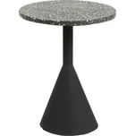 Černý terrazzo odkládací stolek Kave Home Delano 40 cm