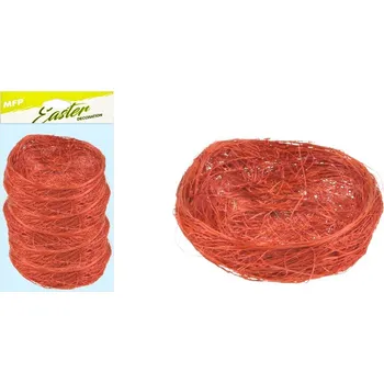 Velikonoční dekorace UNIPAP hnízdo sisal 7cm 6ks - hnědé 2221459 162590