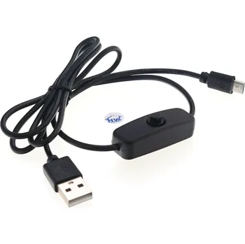 Elektronická stavebnice HWKITCHEN Micro USB napájecí kabel s vypínačem 1m