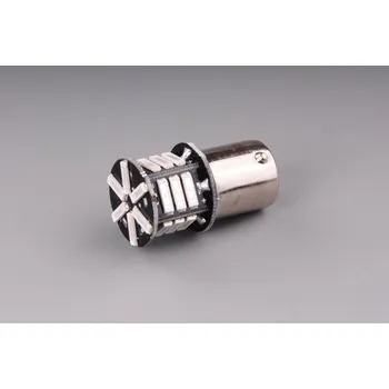 Autožárovka žárovka LED 12V 21W BAU15s žlutá 21xLED 7020