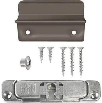 Nábytkové kování Zápustná úchytka, dveřní západka pro balkónové dveře hnědá