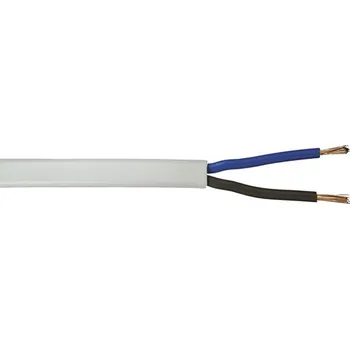 elektrický kabel Silový kabel H03 VVH2-F 2x0,75 mm² délka 10 m bílá