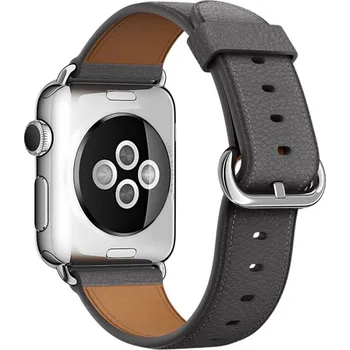 Příslušenství k chytrým hodinkám Kožený řemínek pro Apple Watch 42/44/45/46/49mm Barva: Šedo-fialová
