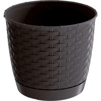 Prosperplast Ratolla Round květináč 16,5 cm, hnědý