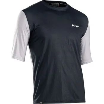 cyklistický dres Northwave pánský cyklo dres Xtrail Jersey Short Sleeve, Black/Off White Velikost L