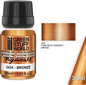 Modelářská barva Green Stuff World: Pure Metal Pigments Bronze 30ml