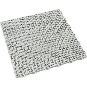 Venkovní dlažba Šedá plastová děrovaná terasová dlažba Linea Marte - 55,5 x 55,5 x 1,3 cm