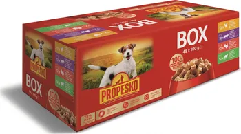 Krmivo pro psa Propesko Mix masa dospělý pes kuřecí, hovězí, krůta, jehně 48 × 100 g