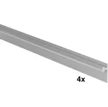 Walteco Vrchní/spodní vodící profil WS 65, 2000mm, Aluminium, 4 ks
