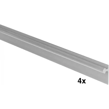 Interiérové dveře Walteco Vrchní/spodní vodící profil WS 65, 2000mm, Aluminium, 4 ks