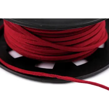 Řemínek imitace kůže šíře 3 mm, barva 7 červená