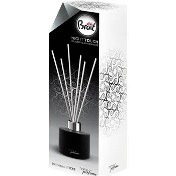 Svíčka Vonný difuzér BRAIT se 6 tyčinkami - NIGHT TOUCH - černý (Dekorative air freshener Night Touch 100ml)