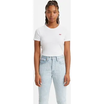 Dámské tričko Levi´s® SS RIB BABY TEE - WHITE XS