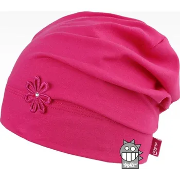 Čepice DRÁČE čepice Maja 09 tm. růžová převis homeless velikost čepic: 48-50cm (1-2 roky, RDX vel.3)