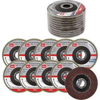 Brusný kotouč DEMA Lamelový vějířový brusný kotouč 115 mm K60, 10 ks