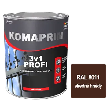 barva na kov Komaprim 3v1 Profi - RAL 8011 středně hnědý 0,75 l